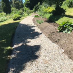 Pose de gravier blanc pour allée-chemin Hautmont